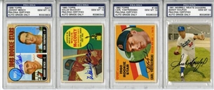 Lot Of Four Autographed Rookie and Important Cards - PSA/DNA Gem Mint 10 (Including Koufax)